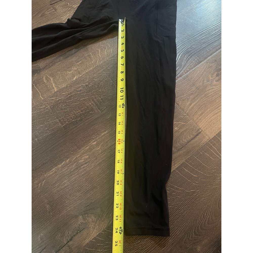 Athleta Salutation Bodysuit Black Powervita Yoga Jumpsuit Small Tall Pockets - Picture 4 of 6